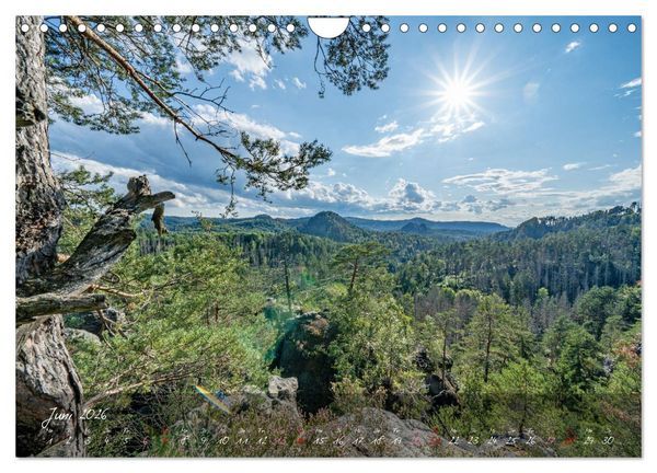 Produktbild: Landschaften der S&auml;chsischen Schweiz (Wandkalender 2026 DIN A4 quer), CALVENDO Monatskalender