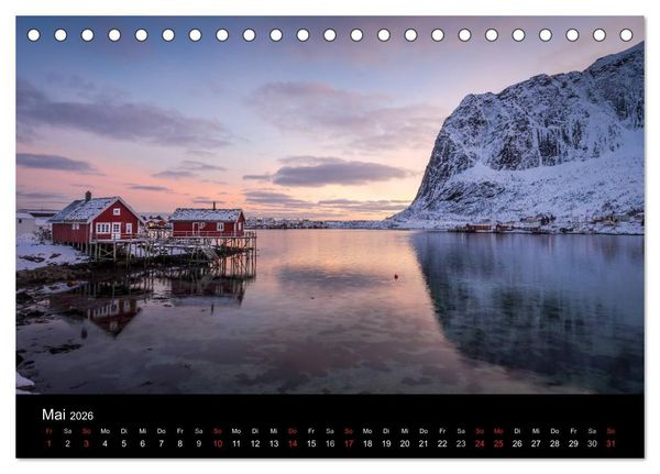 Produktbild: Lofoten Impressionen von Armin Fuchs (Tischkalender 2026 DIN A5 quer), CALVENDO Monatskalender