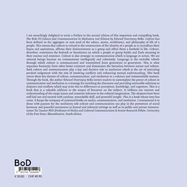 Produktbild: The Role Of Culture And Communication In Mediation 2nd Edition