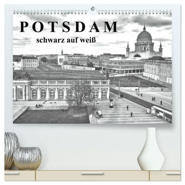 Produktbild: Potsdam schwarz auf wei&szlig; (hochwertiger Premium Wandkalender 2026 DIN A2 quer), Kunstdruck in Hochglanz