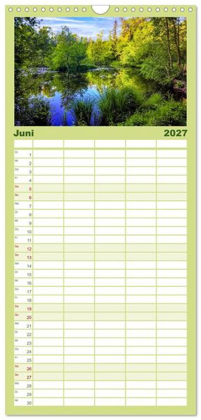 Produktbild: Familienplaner 2027 - Dreieich Natur Pur mit 5 Spalten (Wandkalender, 21 x 45 cm) CALVENDO