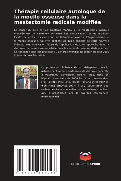 Produktbild: Th&eacute;rapie cellulaire autologue de la moelle osseuse dans la mastectomie radicale modifi&eacute;e