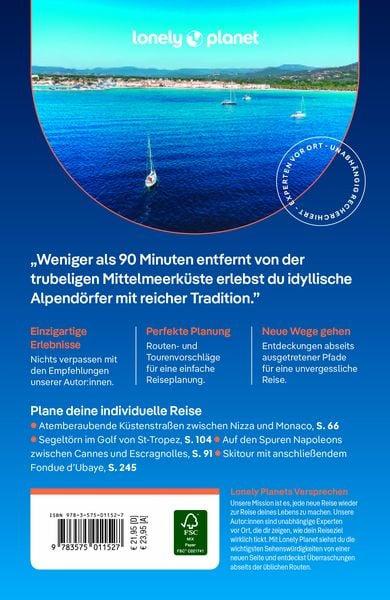 Produktbild: LONELY PLANET Reiseführer Provence & Côte d'Azur