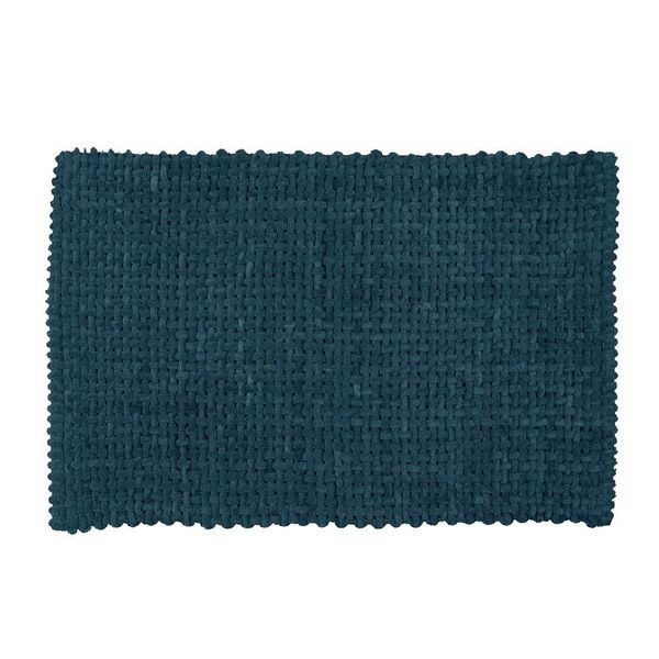 Produktbild: Badteppich Mod. Covelo Dunkelblau, 50 x 80 cm, rutschfest und waschbar bis 30 &deg;C
