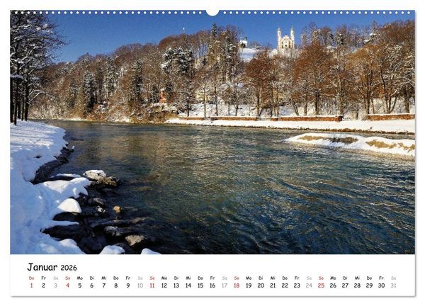 Produktbild: Wundersch&ouml;nes Isartal 2026 (hochwertiger Premium Wandkalender 2026 DIN A2 quer), Kunstdruck in Hochglanz