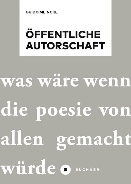 Produktbild: &Ouml;ffentliche Autorschaft