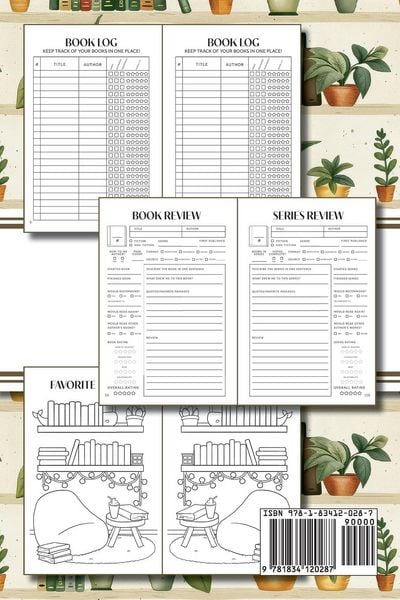 Produktbild: Reading Journal (Bookshelves with Greenery)
