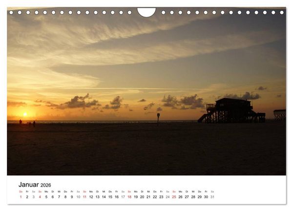 Produktbild: St. Peter Ording 2026 (Wandkalender 2026 DIN A4 quer), CALVENDO Monatskalender