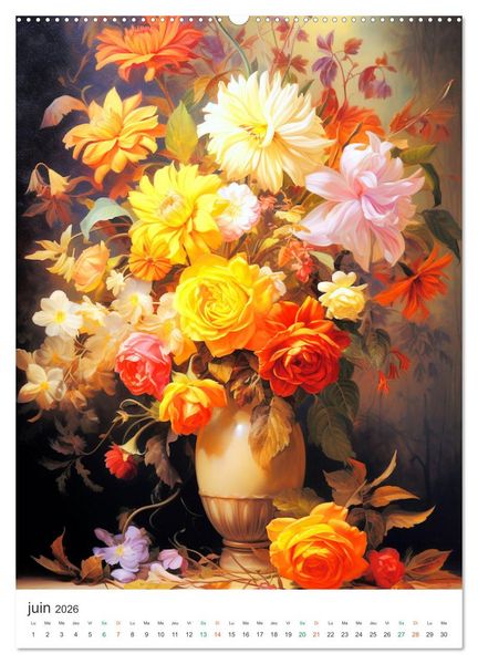 Produktbild: Vases en fleur (Calendrier mural 2026 DIN A2 horizontal) calendrier de bureau