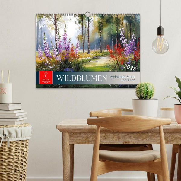 Produktbild: Wildblumen zwischen Moos und Farn (Wandkalender 2027 DIN A3 quer), CALVENDO Monatskalender