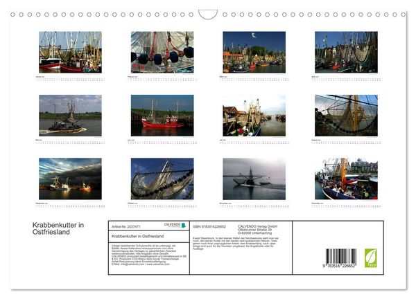 Produktbild: Krabbenkutter in Ostfriesland (Wandkalender 2026 DIN A3 quer), CALVENDO Monatskalender