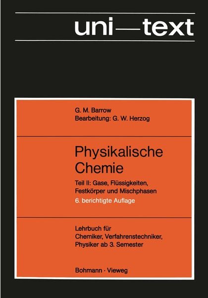 Physikalische Chemie, Taschenbuch von Gordon M. Barrow, Vieweg & Teubner, 9783528535315