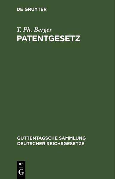 Produktbild: Patentgesetz