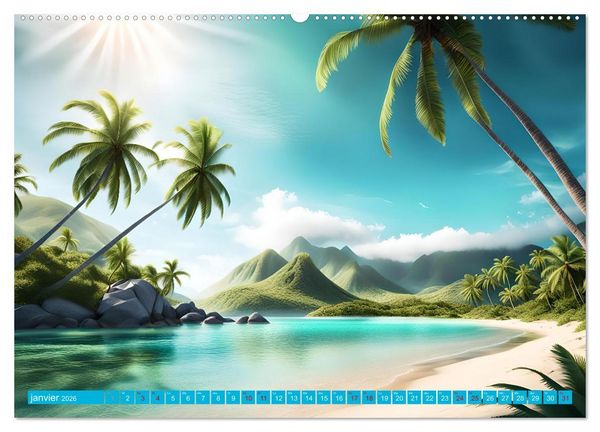 Produktbild: Le paradis de l'archipel (Calendrier mural 2026 DIN A2 vertical), CALVENDO calendrier mensuel
