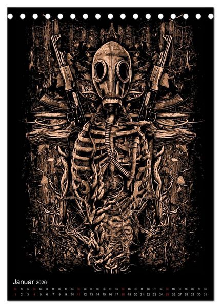 Produktbild: BLOODBOY/WAR ILLUSTRATION (Tischkalender 2026 DIN A5 hoch), CALVENDO Monatskalender