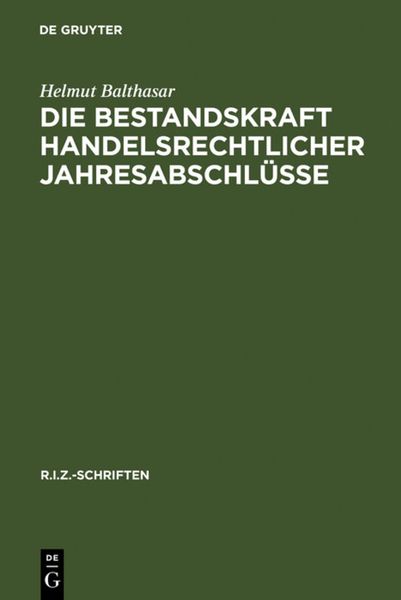 Produktbild: Die Bestandskraft handelsrechtlicher Jahresabschl&uuml;sse