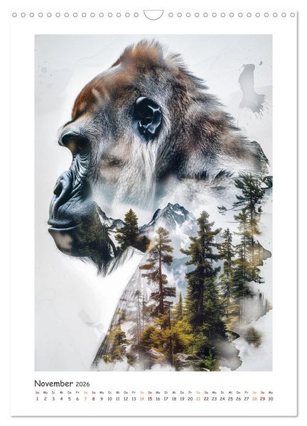 Produktbild: Magische Tierkunst (Wandkalender 2026 DIN A3 hoch), CALVENDO Monatskalender