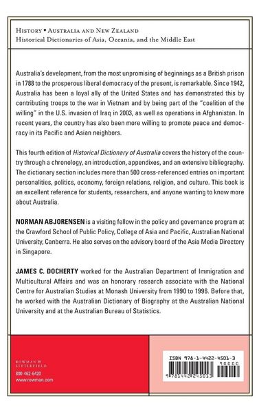 Produktbild: Historical Dictionary of Australia