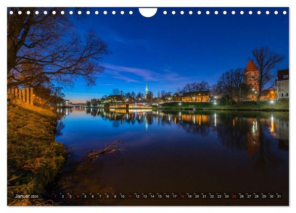 Produktbild: Ulm f&uuml;r Nachtspatzen (Wandkalender 2026 DIN A4 quer), CALVENDO Monatskalender