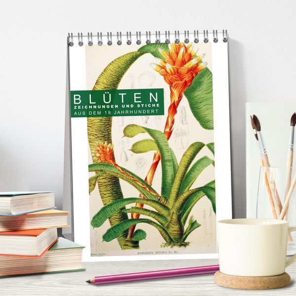 Produktbild: Bl&uuml;ten: Zeichnungen und Stiche aus dem 19. Jahrhundert (Tischkalender 2026 DIN A5 hoch), CALVENDO Monatskalender