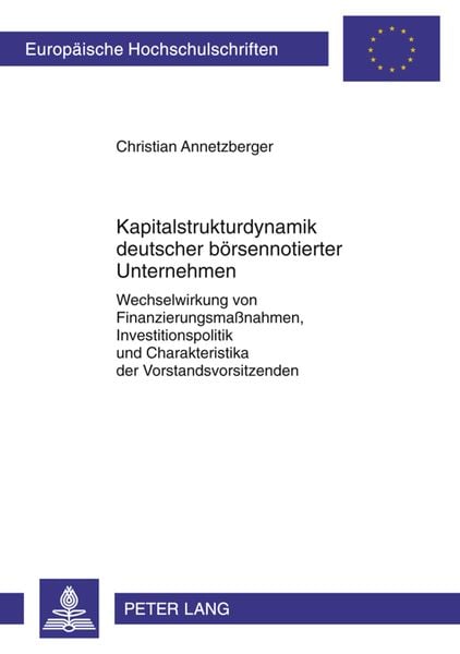 Produktbild: Kapitalstrukturdynamik deutscher boersennotierter Unternehmen
