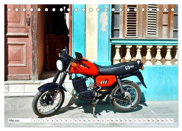 Produktbild: MZ ETZ 251 - Letztes Motorrad der DDR (Tischkalender 2026 DIN A5 quer), CALVENDO Monatskalender