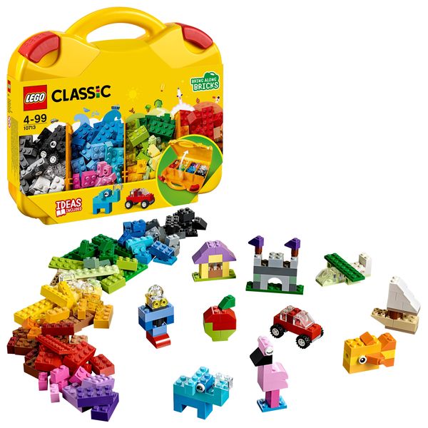 LEGO Classic 10713 Bausteine Starterkoffer, Steine und Aufbewahrungsbox