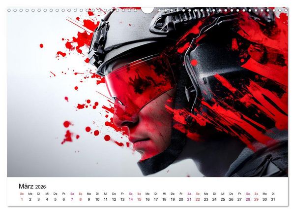 Produktbild: Paintball cool (Wandkalender 2026 DIN A3 quer), CALVENDO Monatskalender