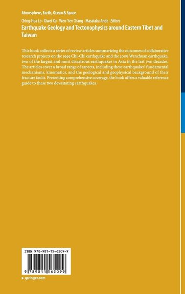 Produktbild: Earthquake Geology and Tectonophysics around Eastern Tibet and Taiwan