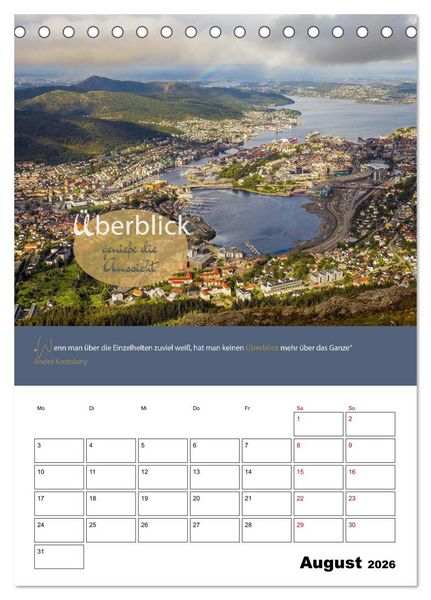 Produktbild: Zitate Wegbegleiter, mit Spr&uuml;chen durch das Jahr by VogtArt (Tischkalender 2026 DIN A5 hoch), CALVENDO Monatskalender