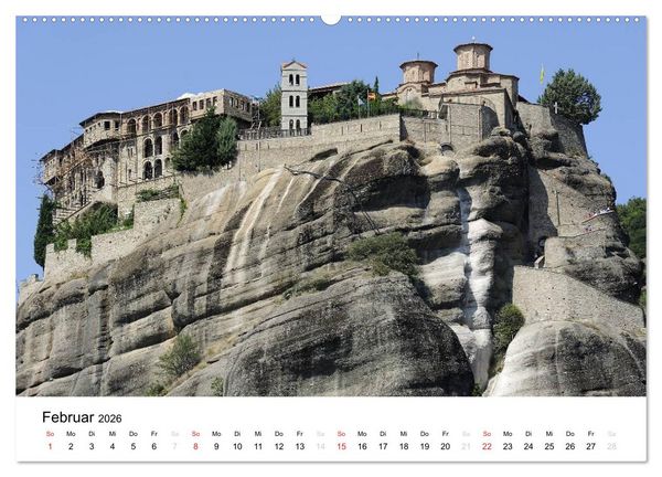 Produktbild: Kirchen und Kl&ouml;ster Griechenlands (hochwertiger Premium Wandkalender 2026 DIN A2 quer), Kunstdruck in Hochglanz
