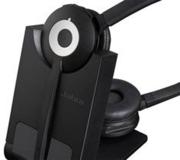 Jabra PRO 920 Duo Telefon On Ear Headset DECT Duo Schwarz Noise Cancelling