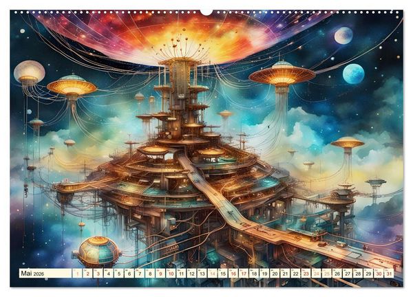 Produktbild: Vernetzte Visionen (hochwertiger Premium Wandkalender 2026 DIN A2 quer), Kunstdruck in Hochglanz