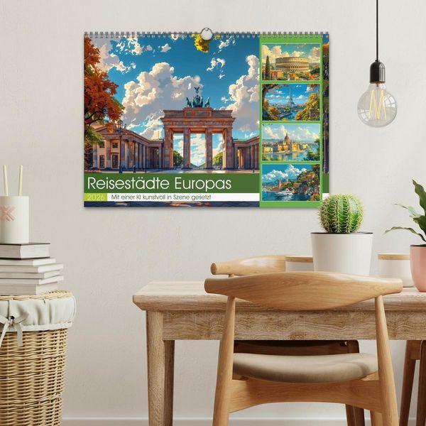 Produktbild: Reisest&auml;dte Europas (Wandkalender 2026 DIN A3 quer), CALVENDO Monatskalender