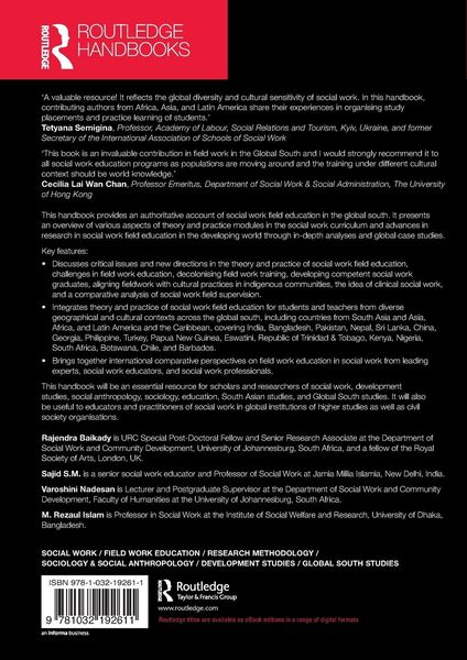 Produktbild: The Routledge Handbook of Social Work Field Education in the Global South