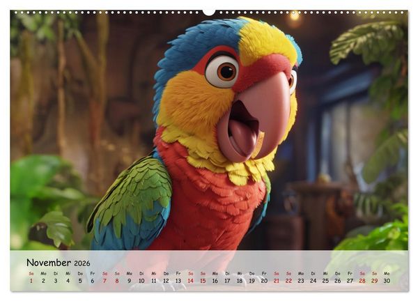 Produktbild: Lachende Tiere (Wandkalender 2026 DIN A2 quer), CALVENDO Monatskalender