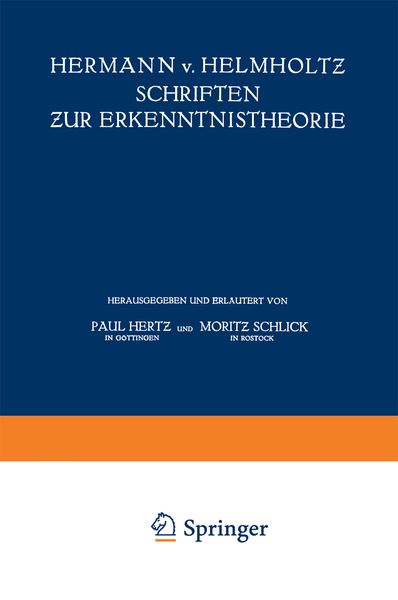 Produktbild: Hermann v. Helmholtz Schriften zur Erkenntnistheorie