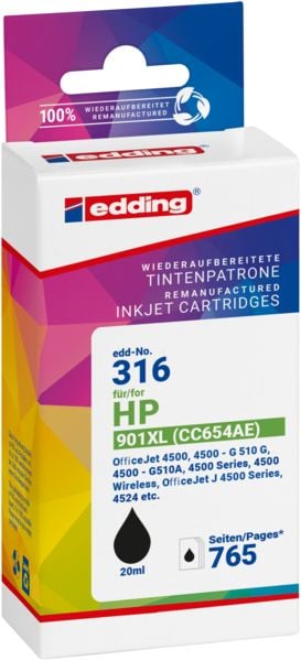 Produktbild: EDDING HP No. 901XL (CC654AE) black