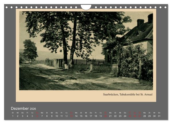Produktbild: Saarland - vunn domols (frieher), Industrieanlagen (Wandkalender 2026 DIN A4 quer), CALVENDO Monatskalender