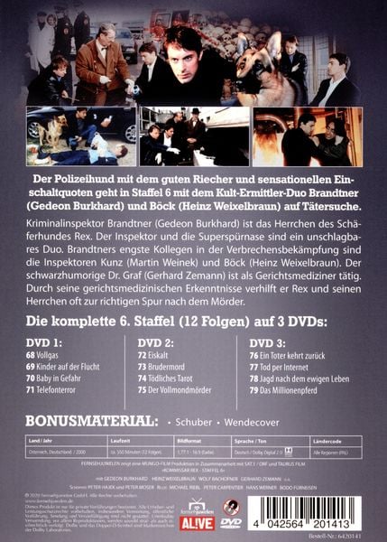 Produktbild: Kommissar Rex - Die komplette 6. Staffel [3 DVDs]