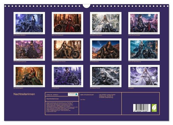 Produktbild: Nachtreiterinnen (Wandkalender 2027 DIN A3 quer), CALVENDO Monatskalender