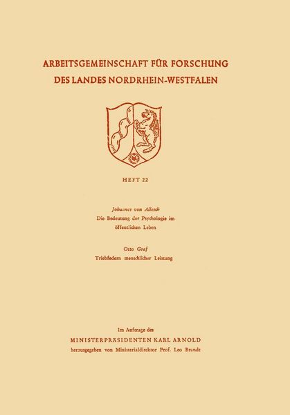Produktbild: Arbeitsgemeinschaft f&uuml;r Forschung des Landes Nordrhein-Westfalen