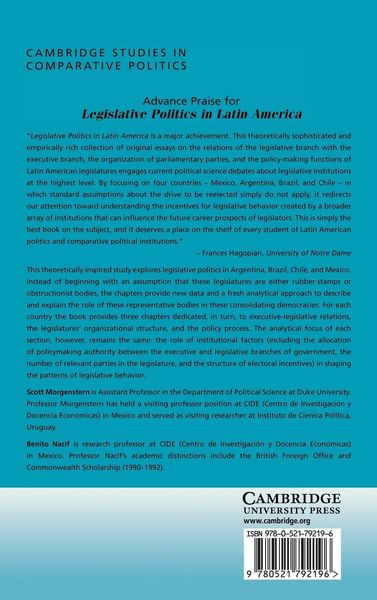 Produktbild: Legislative Politics in Latin America