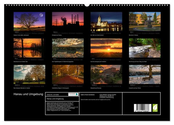 Produktbild: Hanau und Umgebung (hochwertiger Premium Wandkalender 2026 DIN A2 quer), Kunstdruck in Hochglanz