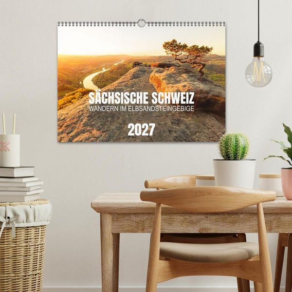 Produktbild: S&auml;chsische Schweiz - Wandern im Elbsandsteingebirge (Wandkalender 2027 DIN A3 quer), CALVENDO Monatskalender