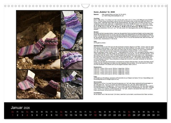 Produktbild: Sockenkalender Bootsocks 2026 (Wandkalender 2026 DIN A3 quer), CALVENDO Monatskalender