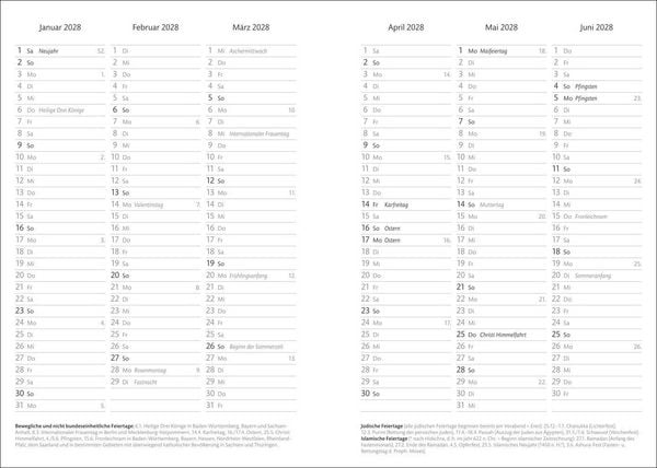 Produktbild: Kalenderbuch A6 blau 2027