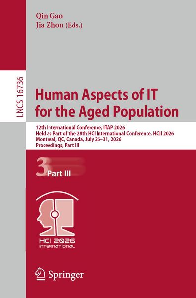 Produktbild: Human Aspects of IT for the Aged Population