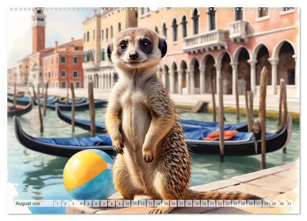 Produktbild: Erdm&auml;nnchen in Italien (Wandkalender 2026 DIN A2 quer), CALVENDO Monatskalender