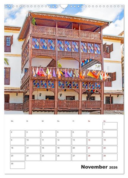 Produktbild: Sansibar - K&uuml;stenstadt mit Charme (Wandkalender 2026 DIN A3 hoch), CALVENDO Monatskalender